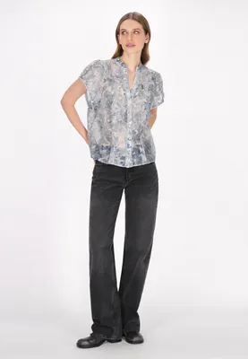 Image de Chemisier pour femme SAPORTA - bleu clair, taille XL