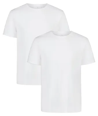 Produktbild von Under Armour Herren T-Shirt, 2er Pack - Performance Baumwolle Undershirts, einfarbig, Rundhals, Stretch Weiß L