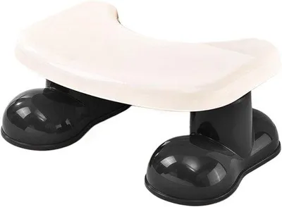 Produktbild von Famanu Toilettretter - Ergonomische Fußbank - Optimale Stuhlgang - Tragbar & stabil - 39,5 x 25 x 17 cm - Weiß