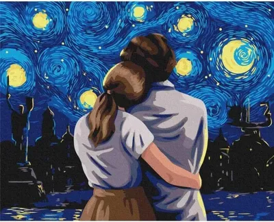 Produktbild von Malen nach Zahlen – Abend unter dem Sternenhimmel. 40 x 50 – Dein Hobby