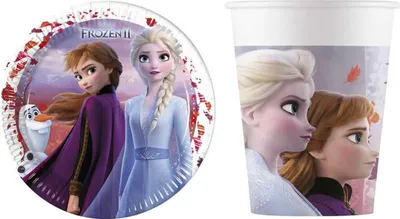 Produktbild von 16-tlg. Set Kindergeburtstag Party Feier Fete Deko Motto Frozen 2