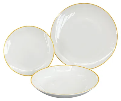 Produktbild von Dessertteller aus Porzellan Linea Yellow, ø 19 cm, gelbe Linie