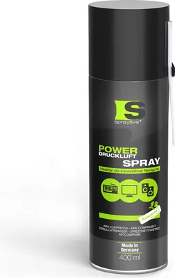 Produktbild von Spraytive 1 x 400ml Power Druckluftspray - Druckluftreiniger, Luftdruckspray, Reinigungsspray