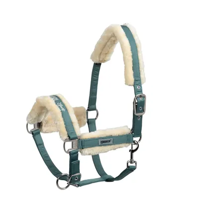 Produktbild von Eskadron Halfter mit Dornschnalle FAUXFUR Größe - X-Warmblut Farbe - seapine green