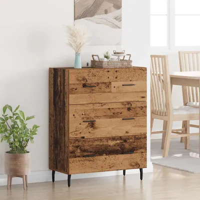 Produktbild von vidaXL Sideboard Altholz 69,5 x 34 x 90 cm Verbundholz und Eisen