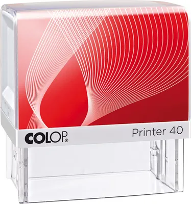 Produktbild von COLOP Textstempel Printer 40 6 zeilig mit Gutschein weiß
