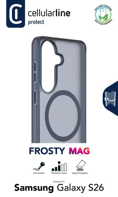 Produktbild von Cellularline FROSTY MAG - Galaxy S26, Mantelhülle, Samsung, Galaxy S26, 16 cm (6.3"), Transparent