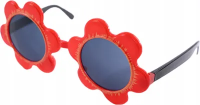 Image de Lunettes de fête pour enfants Fleur Plastique Colorées - Lunettes décoratives amusantes pour garçons et filles