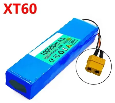 Immagine prodotto di Batteria agli ioni di litio per scooter elettrici - 36V 10S2P - 100000mAh - Adatta per scooter elettrici da 500W - Compatta, dimensioni 18,2 x 6,5 x 4,5 cm - Connettore XT60