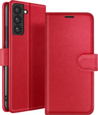Zdjęcie produktu dla Zanaé, etui portfelowe Samsung Galaxy S22 z podstawką, czerwone