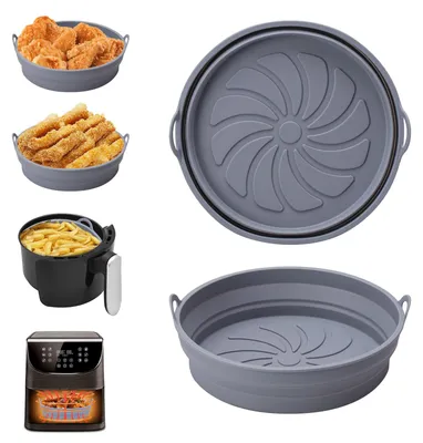 Immagine prodotto di Alyvisun, stampi in silicone per friggitrici ad aria, confezione da 2. Tappetini in silicone per friggitrici ad aria, riutilizzabili
