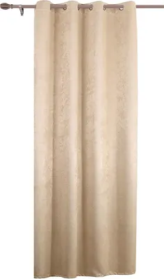 Produktbild von WOLTU 1 x Vorhang mit Ösen, 270g/m², Damast Optik, Champagne, 135x225 cm
