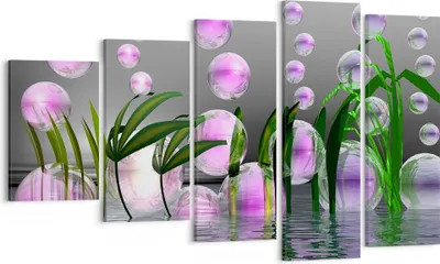 Produktbild von Bild auf Leinwand - Leinwandbild - Computer Grafik Blase - 100x60cm - Wand Bild - Wanddeko - Leinwanddruck - Bilder - Kunstdruck - Wanddekoration - Leinwand bilder - Wandkunst - EG100x60-2329