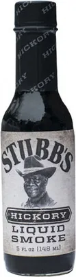 A bottle of Stubb's Hickory Liquid Smoke.