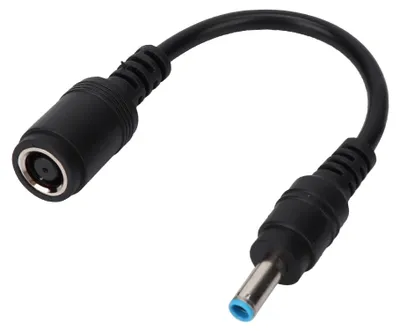Obrázok produktu pre Prepojovací kábel na napájací adaptér HP/Dell: 7,4 × 5,0 mm (samica) na 4,5 × 3,0 mm (samec)