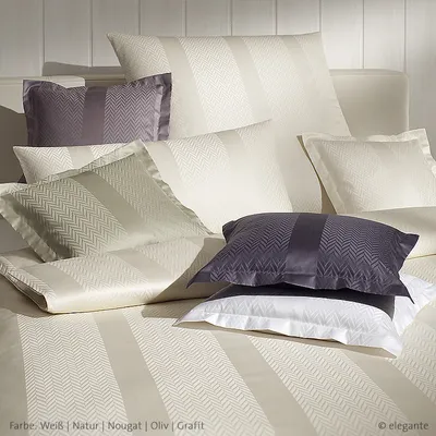 Produktbild von ELEGANTE Bettwäschegarnitur 80x80 200x220 Metropolis Farbe weiß