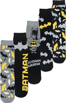 Produktbild von DC Comics Batman Socken für Herren - Männer Sneaker Strümpfe 40-45 (5er Pack) 40-45