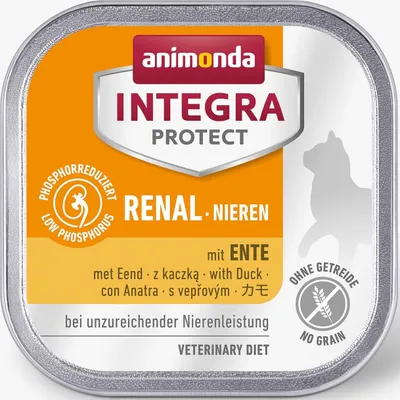 Produktbild von animonda Integra protect Nieren, mit Ente, Adult, jede Rasse, Ente, 100 g, Getreidefrei