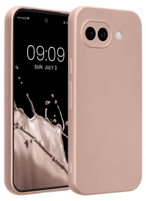 Produktbild von kwmobile Handyhülle für Google Pixel 10a Hülle - weiche Silikon Case metallisch schimmernd - Schutzhülle Cover - Metallic Rosegold