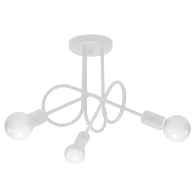 Image de Lustre LOOP 3 blanc 3xE27 15W acier 35x45x45cm Sollux Lighting