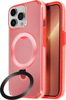 Produktbild von Avizar, MagSafe Hülle für Apple iPhone 13 Pro Max Stoßfest mit Klappständer, Rot
