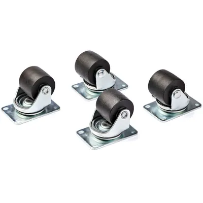 Obrázek produktu pro StarTech.com RKCASTER2, Otočná kolečka, Černá, Nerezová ocel, 4 kusů, 2,4 kg