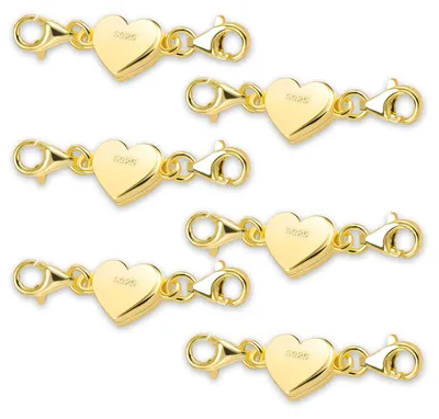 Productafbeelding van Magnetische sluitingen voor sieraden - set van 6 stuks - geschikt voor kettingen en armbanden - goudkleurig