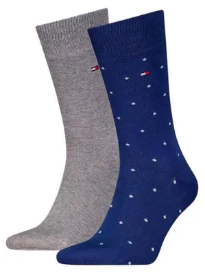 Immagine prodotto di Tommy Hilfiger - Calzini da uomo (confezione da 2) NA1116 (44,5 EU - 47 EU) (grigio/blu navy)