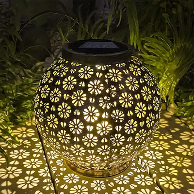Produktbild von Gartenleuchten, LED Solarleuchte, Metall Außen IP55 Wasserfest Hängend Garten Deko