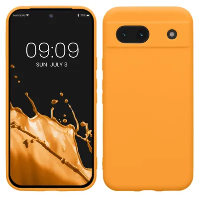Produktbild von kwmobile Handyhülle für Google Pixel 8a Hülle - weiches Handy Silikon Case - Schutzhülle Cover - Fruity Orange