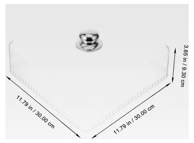 Produktbild von Acryl Kuchenglocke Lebensmittelabdeckung mit Griff 30x30x9,3cm Transparent Tortenschutz für Zuhause, Partys und Dessertpräsentation