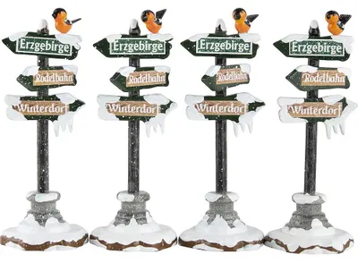 Produktbild von Winterkinder Wegweiser (4er Set - 11cm) von Hubrig Volkskunst