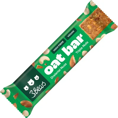 Image de 3Bears 7000783 3Bears Oat Bar - Dreierlei Nuss 1 Riegel