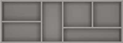 Produktbild von Jugendzimmer Wandhängeregal LIIVA-129 in grau, B/H/T: ca. 124,4/44,2/23 cm