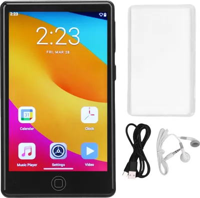 Zdjęcie produktu dla Odtwarzacz MP3 z Bluetooth, WLAN, 4-calowym ekranem dotykowym, przenośny głośnik muzyczny MP4 dla systemu Android 14, obsługa do 256 GB