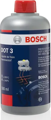 Productafbeelding van Bosch remvloeistof DOT 3, 0,5 liter - geschikt voor voertuigen van vóór 2000 - niet geschikt voor