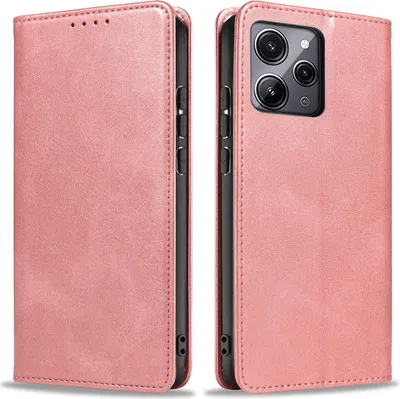 Produktbild von Handyhülle für Xiaomi Redmi 12 Kunstleder Flip Cover Hülle Handytasche Case Kartenfach Farbe: Rosa