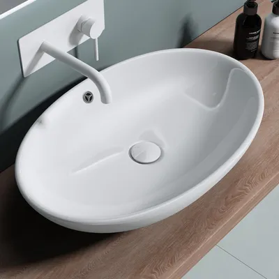 Immagine prodotto di doporro Lavabo da Appoggio 63x41x15cm, Lavandino Bagno in Vetroceramica Nano Rivestimenti Brš¹ssel306
