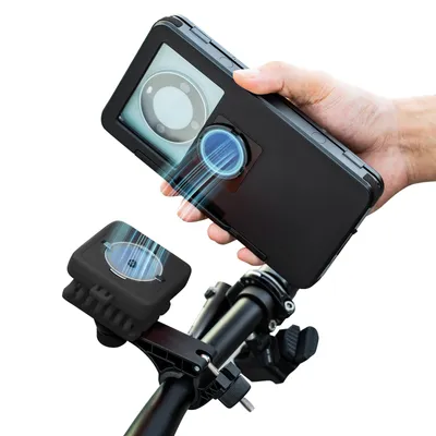 Produktbild von ROCKBROS Fahrrad Handyhalterung Motorrad 360° Drehbar Lenker Halterung 4,7–6,9 Zoll Smartphones Lenkerhalterung 22,2–31,8 mm Schwarz