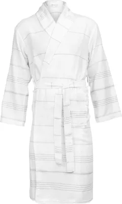 Produktbild von The One Towelling Uni Hamam Bademantel Hamam Bathrobe white/grey L/XL