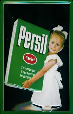 Produktbild von Blechschild Persil große Packung mit Kind Waschpulver Schild Werbeschild