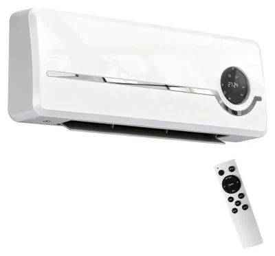 Productafbeelding van Wandventilatorverwarming, 2000W keramische wandverwarming met ventilator, afstandsbediening, 2 verwarmingsstanden, LED-display