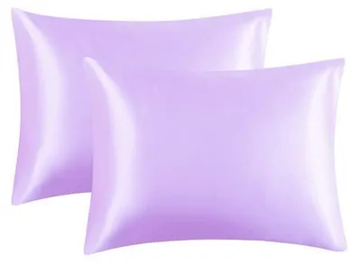 Produktbild von Kissenbezug Satin-Seide Lavendel 50x75 cm 2 Stück