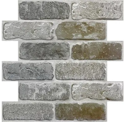 Produktbild von Selbstklebende Wandpaneelen Steenlook, 30 x 30 cm, PVC-Wandbekleidung, wasserdicht, Selbstklebend, für Wohnzimmer, Schlafzimmer, Küche, Interieurdekor, 10 Stück.