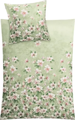 Produktbild von Kleine Wolke Bettwäsche Satin Magnolia Distel 135 x 200 cm und 80 x 80 cm