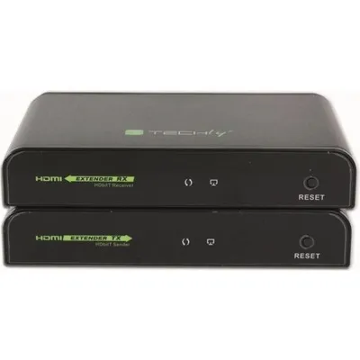 Produktbild von Techly IDATA EXTIP-383IR4, 4096 x 2160 Pixel, AV-Sender & -Empfänger, 120 m, Kabelgebunden, Schwarz, HDCP