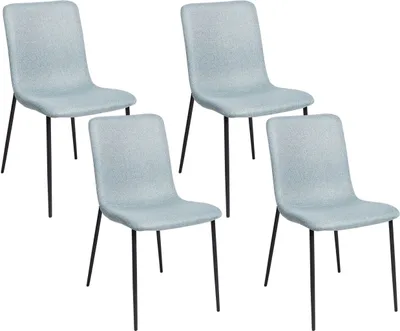 Image de Ensemble de 4 chaises de salle à manger Glendive Bleu Lumarko