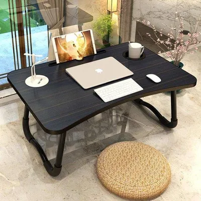 Produktbild von Famanu Bett-Tisch - Klappbarer Tablett-Tisch mit USB-Funktion, 60 x 40 x 27,5 cm