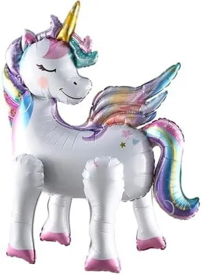 Produktbild von 3D Folienballon Einhorn, XXL Größe, Rosa, für Geburtstagsfeier