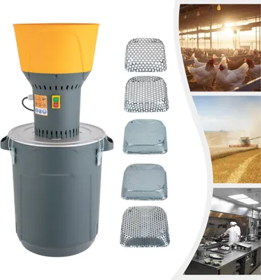 Produktbild von Elektrische Getreidemühle, Schrottmühle, 1300W Mühle Getreidemühle mit 5 Verschiedene Lochsiebe